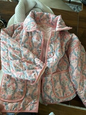 Ivy City Co Pink Floral Quilted Kids Puffer Jacket